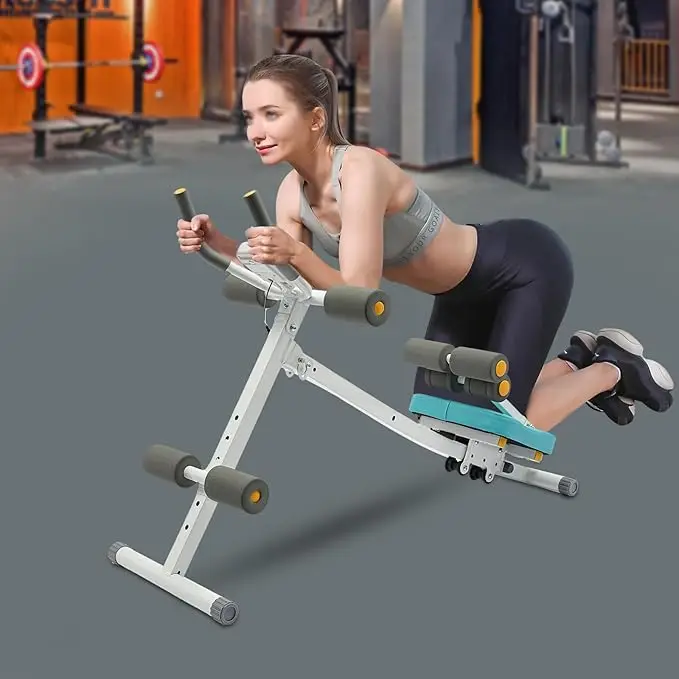 Faltbarer Bauchtrainer, Bauchmuskeltrainer, Sit-up-Trainer, verstellbares Core-Trainingsgerät mit LCD-Display