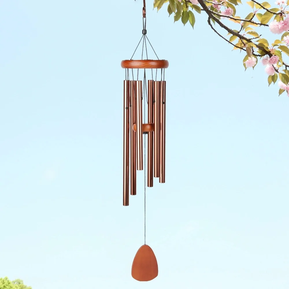 

American Music Aluminum Tube Metal Bronze Wind Chime Ornaments Home Decoration Creative Holiday Gifts Metal Wind Chimes