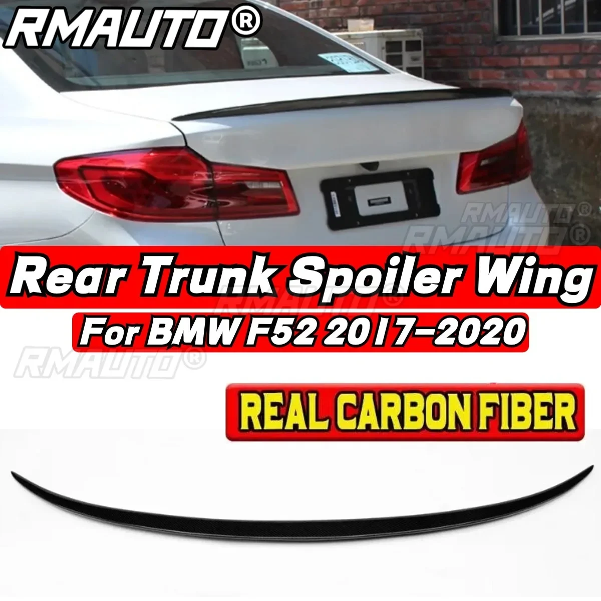 Car Rear Trunk Spoiler Glossy Black M Style Body Kit For BMW 1 Series F52 118i 120i 125i 4 Door 2017-2020 Exterior Part