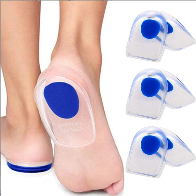 1 Pair gel insole silicone Men Women heel Cushion insoles soles relieve foot pain Spur Support Shoe pad High Heel Inserts