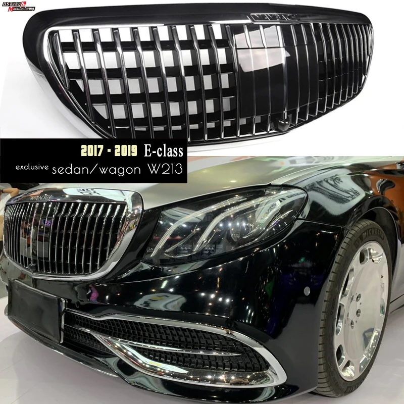 Front Bumper Grille Racing Grill For Mercedes W213 S213 E Class Pre-facelifted (2016 - 2020) Sedan & Wagon Exclusive Models Only