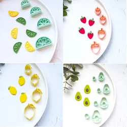 Lemon Strawberry Lime Avocado Clay Cutter Fruit Earring Polymer Clay Cutters Jewellery Tools DIY Earring Making Decoration