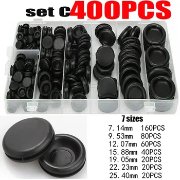 170/200/400 Stuks Rubberen Grommet Assortiment Firewall Gat Elektrische Draad Grommet Pakking Kit Voor Draad Plug En kabel 7-25 Mm O Ring