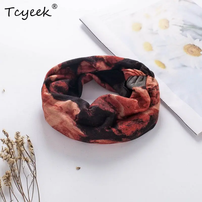 

Tcyeek, теплый шарф из 100% натуральной шерсти, женский цветочный принт, универсальный повседневный элегантный глушитель, осень-зима 2024, новинка A46590QM