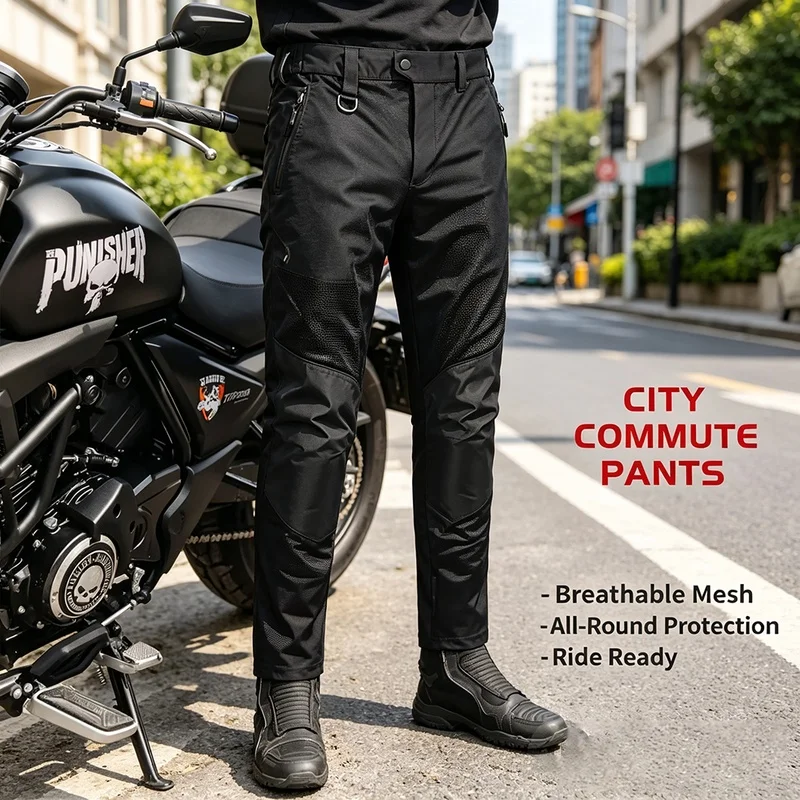 pantaloni-da-motociclista-in-rete-per-l'estate-con-protezioni-per-le-ginocchia-traspiranti-antiurto-adatti-per-il-motocross-e-le-gare-con-regolazione-ideali-per-l'uso-su-strada-e-fuori-strada