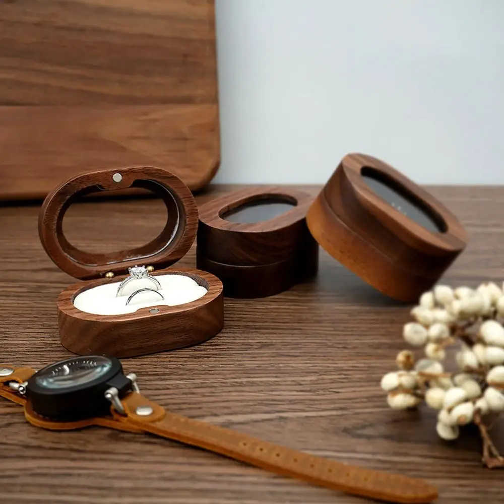 

Love Gift Gifts Case Wooden Ring Storage Box Storage Holder Jewelry Box Lover Ring Display Box