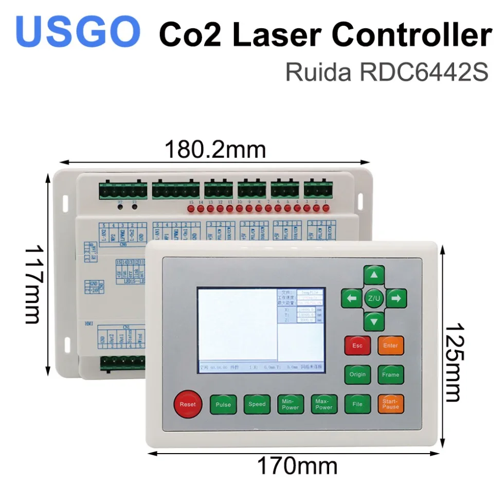 USGO Ruida Control Card RDC6442 RDC6442S RDC6442G RDC6442 Motherboard + Panel For laser engraving and cutting machines