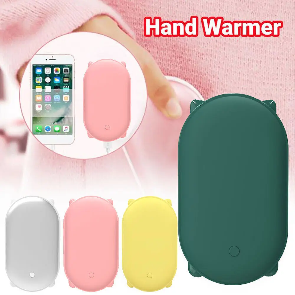 Portable Hand Warmer Mini Power Bank USB Rechargeable Electric Heater Christmas