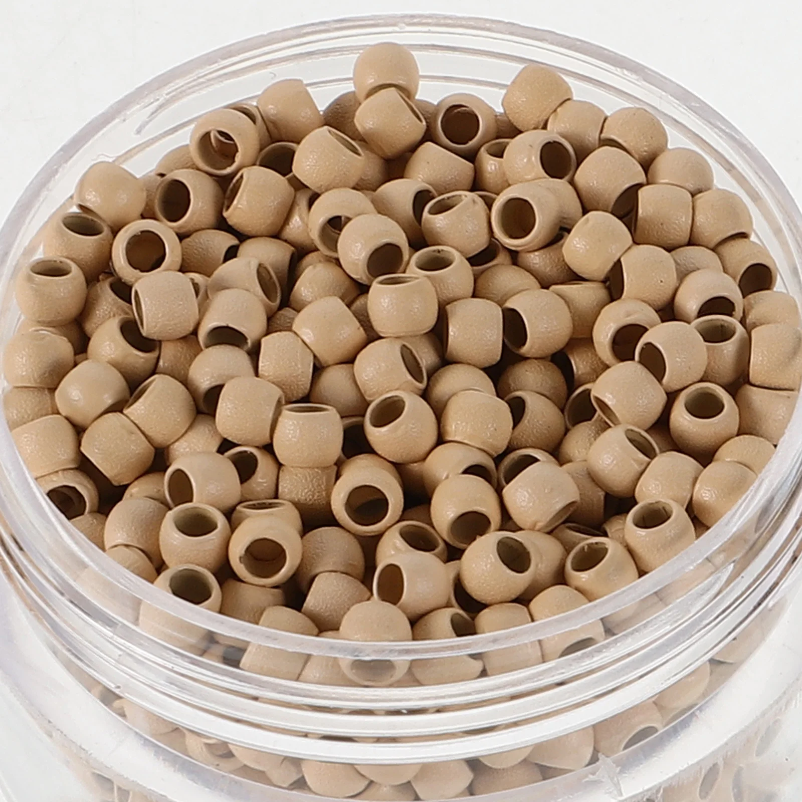 2 Box Nano Rings Silicone Lined 3Mm Hair Extension Beads Gentle Copper Material Large Hole Design Braids Clips