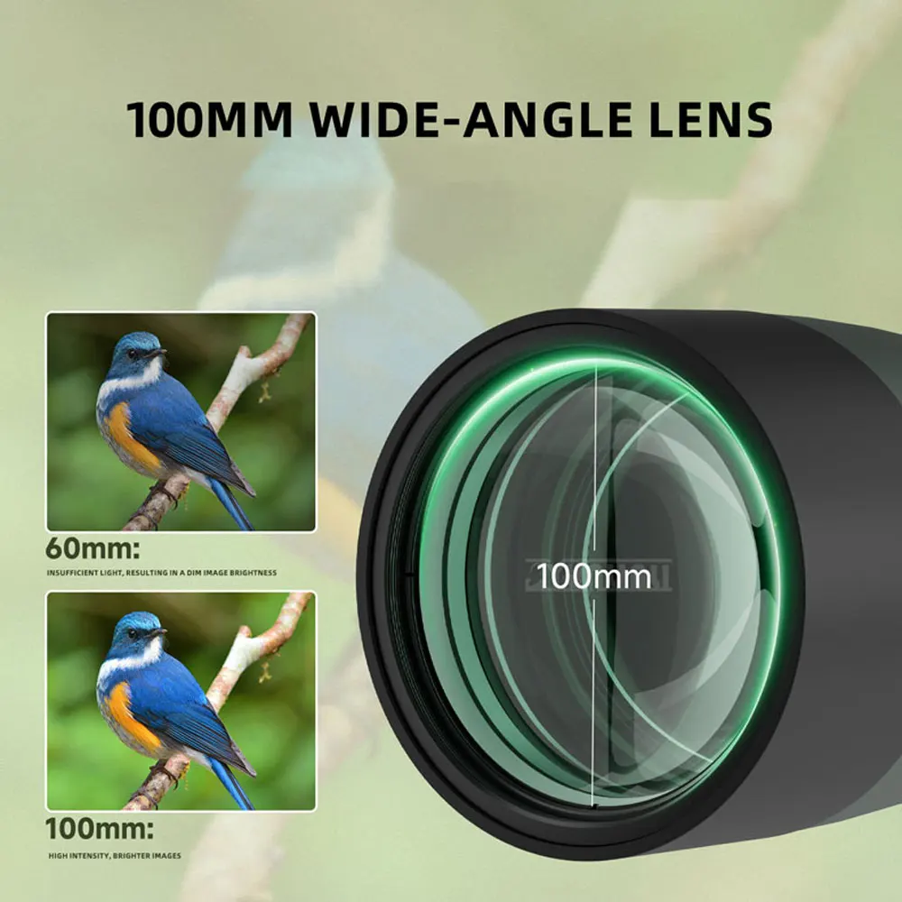 Monocular Birding Binoculars: High-Definition, High-Magnification, Low-Light Night Vision Outdoor Binoculars