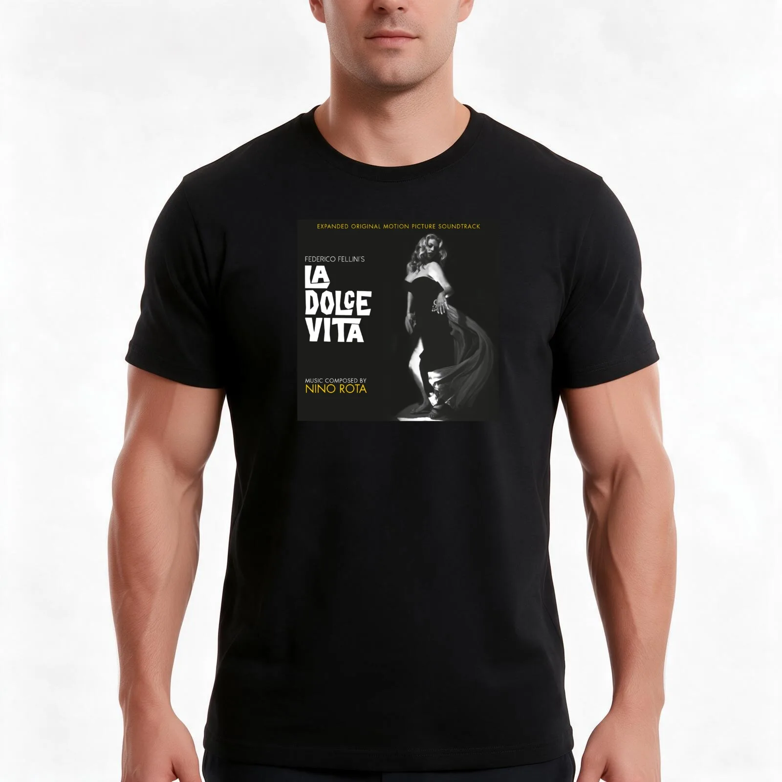 Federico Fellini La Dolce Vita T-Shirt Summer Casual Cotton Tee Oversized Streetwear Tops Vintage Graphic Print 100% Cotton