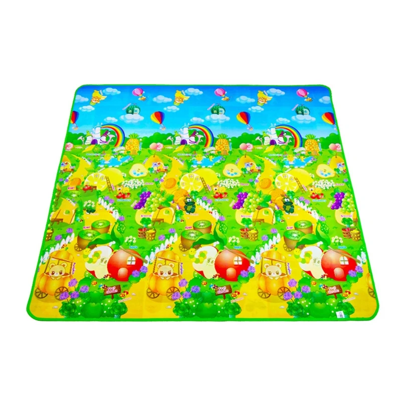 180x200cm gioco da pavimento per bambini tappeto da gioco strisciante tappeto da gioco in schiuma tappeto da gioco per neonati frutti per bambini alfabeti modello animale scuola materna