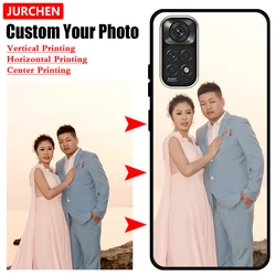 JURCHEN Customized Photo Cases For Xiaomi Redmi Note 9 8 T 7 11T 8T 7A 8A 9S Pro Plus Max 5G Images Silicone Glass Leather Cover