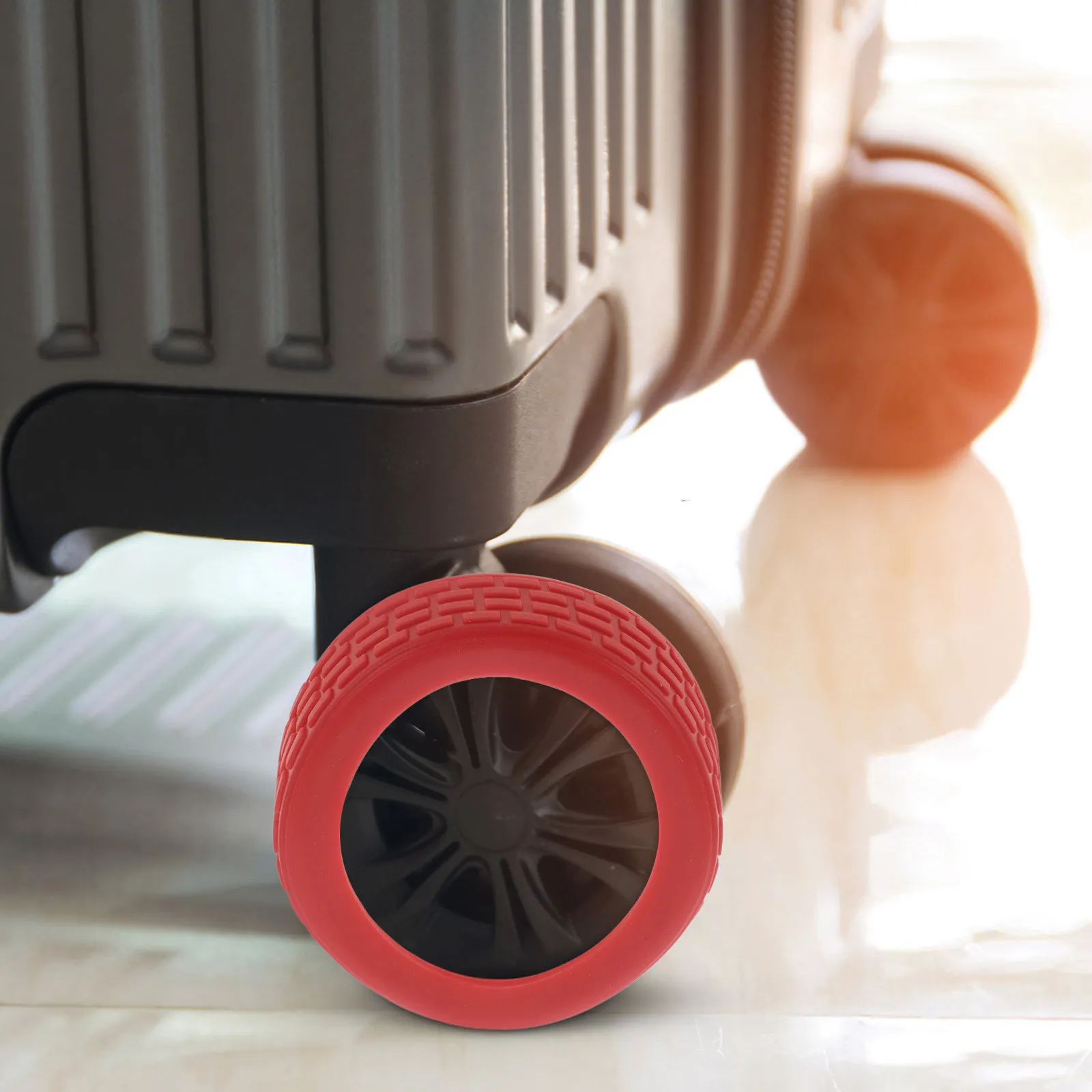 

Silicone Suitcase Wheel Covers 8pcs Luggage Wheel Protectors Replacement Travel Accessories Protective Devices for Luggage Tires