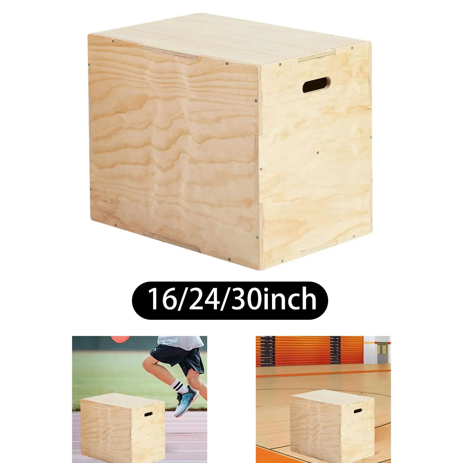 

Wood Plyo Box Versatile Jump Training Equipment for Home Gym Fitness Lunges