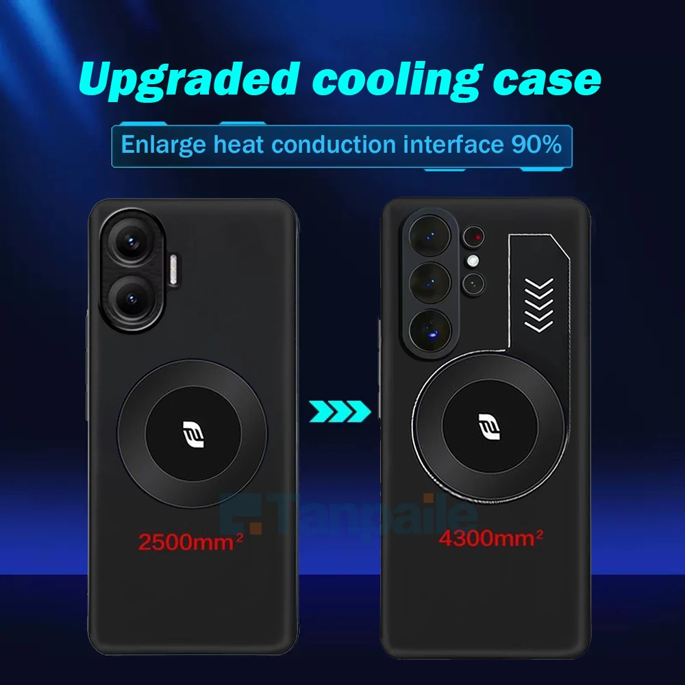 Etui chłodzące do Samsunga S26 Ultra S25+ S24+ S23+ S22+ S21+ S20 FE Plus Lite Edge, miękkie silikonowe, odporne na wstrząsy, gamingowe etui na telefon — zdjęcie produktu 2