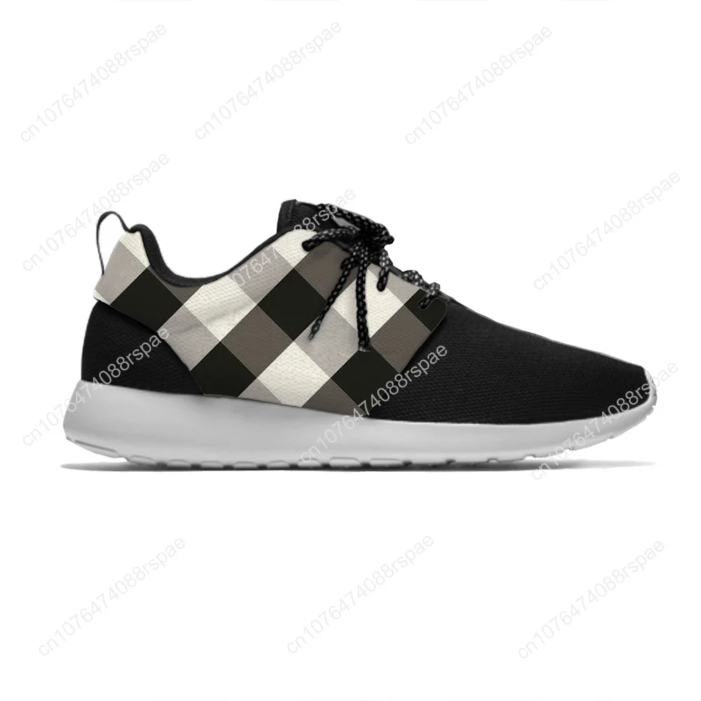 Hot Buffalo Plaid Check Fashion Classic Personalized Running Shoes Casual Breathable Sports Shoes Lightweight Men Women Sneakers