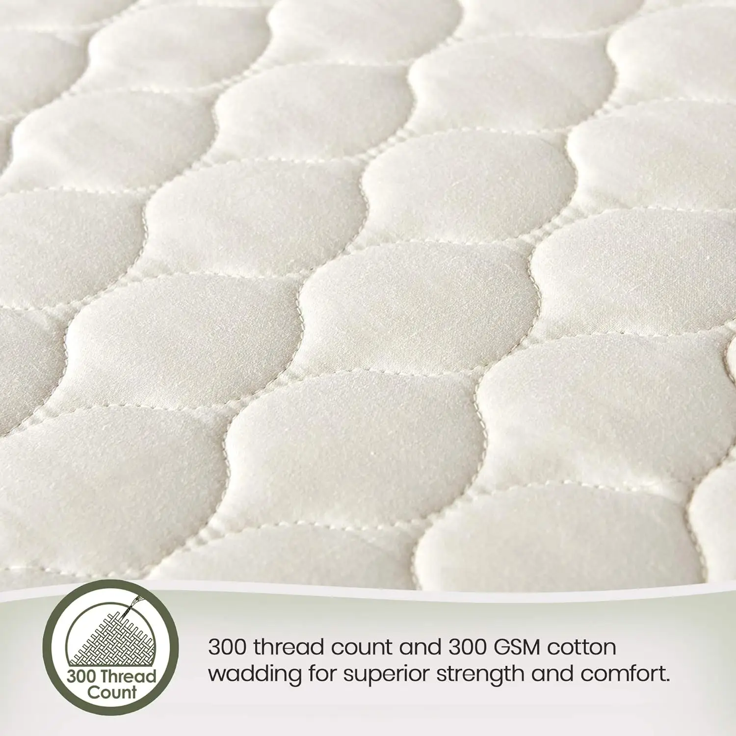 100% Organic Cotton Mattress Protector - Breathable Cooling Quilted Fitted Mattress Pad Cover, GOTS Certified-17