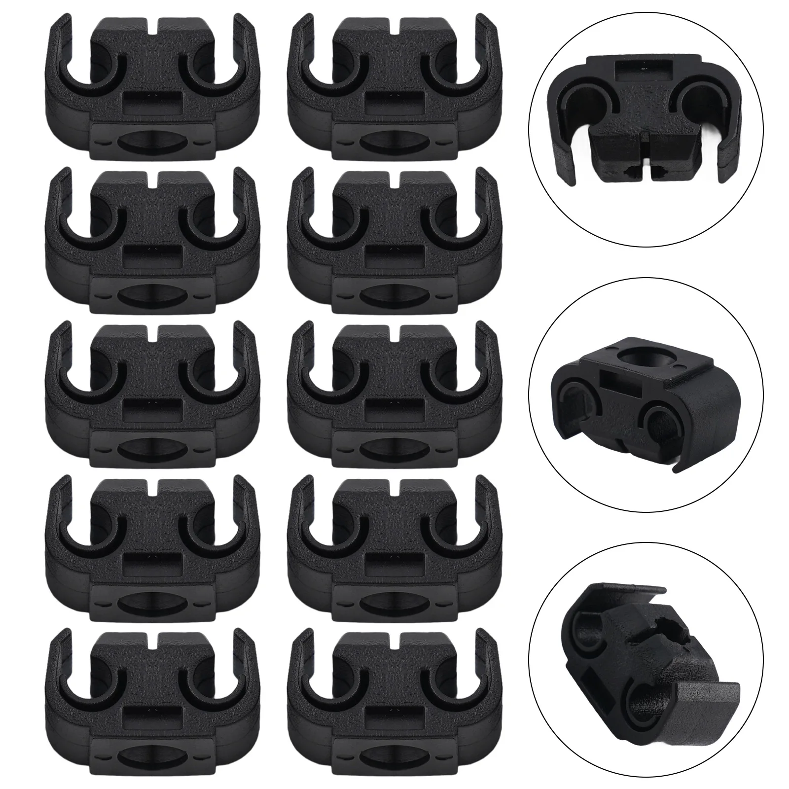 10/20Pcs Auto Halterungen Bremsleitung Schlauch Clips Doppel Kabel Halter Für 5mm (3/16 ") bremsleitung Auto Innen Zubehör