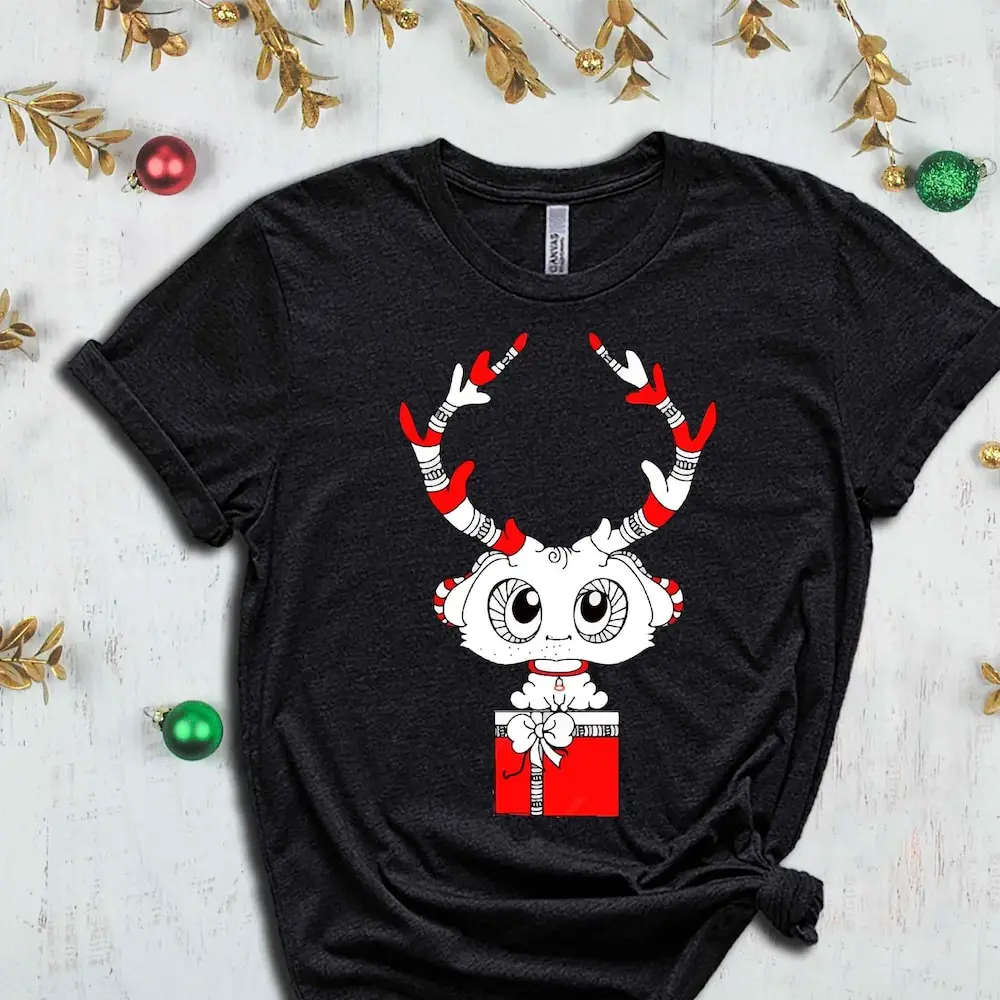 Christmas Reindeer T Shirt Deer Vibes Matching Family Funny Noel Xmas Crew