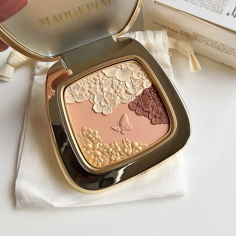 Maogeping alace Serie culturale del Museo Serie di fascino leggero Ramo di pesca Piume volanti Mancai Rouge Rosa Blush Prodotti genuini