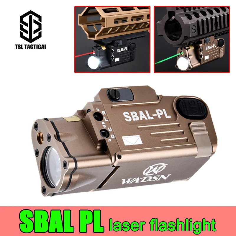 

WADSN Tactical SBAL PL Red Green Dot Laser Sight Strobe Flashlight Pistol Hanging Scout LED Lamp Airsoft Hunting Weapon Light