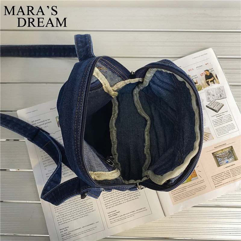 Mara\'s Dream dżinsy torba modne dziewczęce mała torba kwadratowa moda luksusowy styl ładne Mini łączenie Denim damska torba