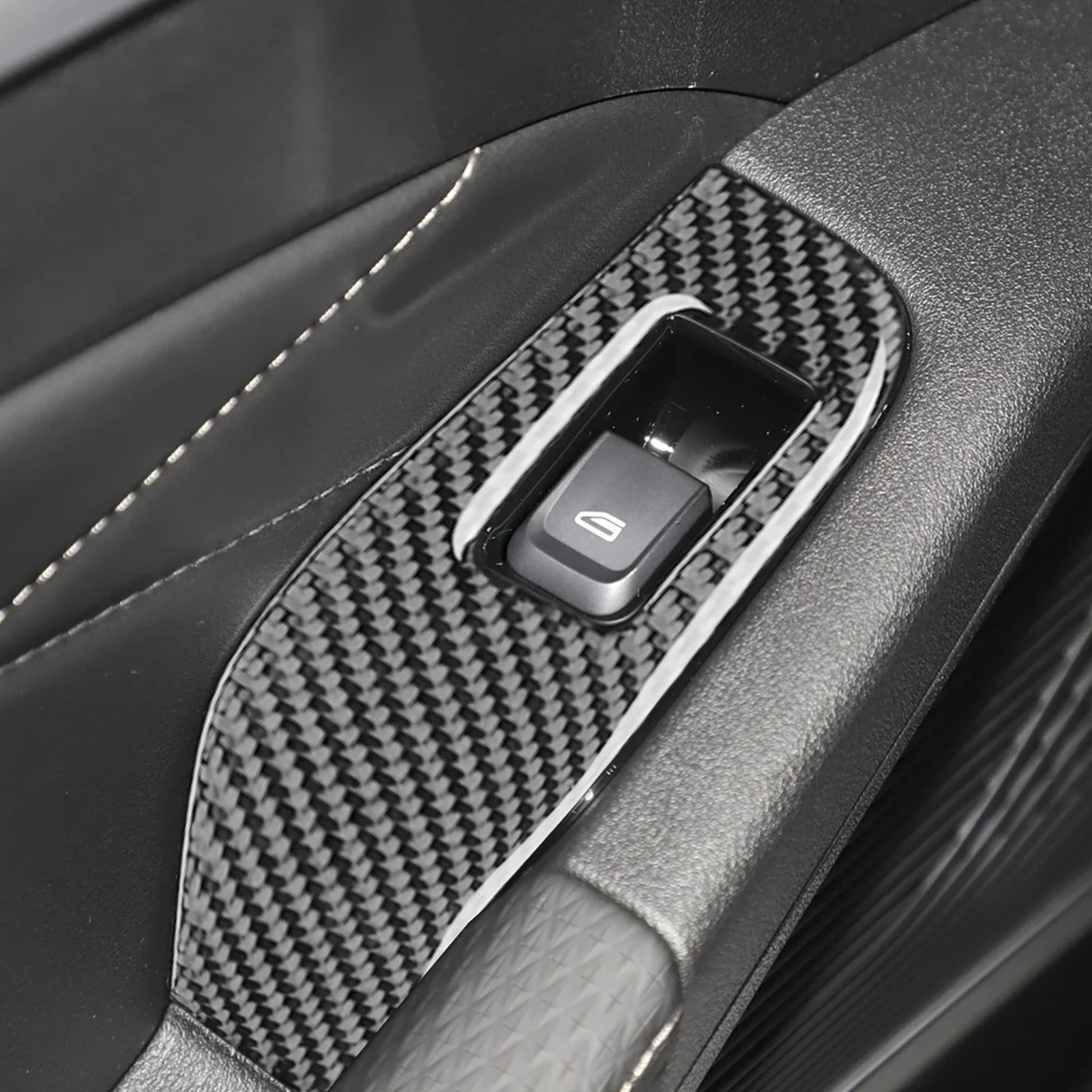 لجيلي Emgrand 4th 2022-2025 ل Proton S70 2021-2024 اكسسوارات الداخلية ألياف الكربون نافذة رفع والعتاد التحول غطاء ملصقات #4