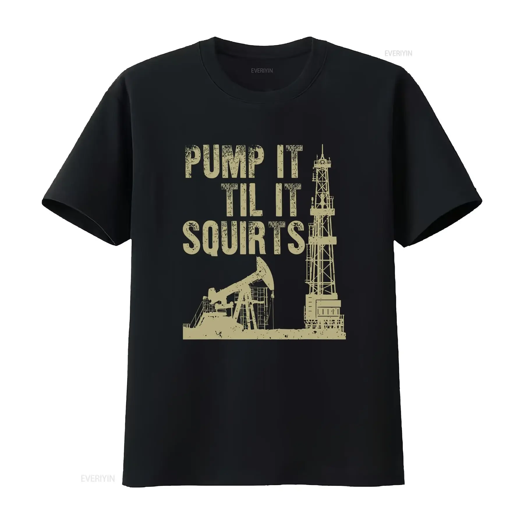 

NEW LIMITED Funny Oil Field Art Design T Shirt Oilfield Plant Pump Lover S 3XL vintage Washed fashion streetwear Soft Casual