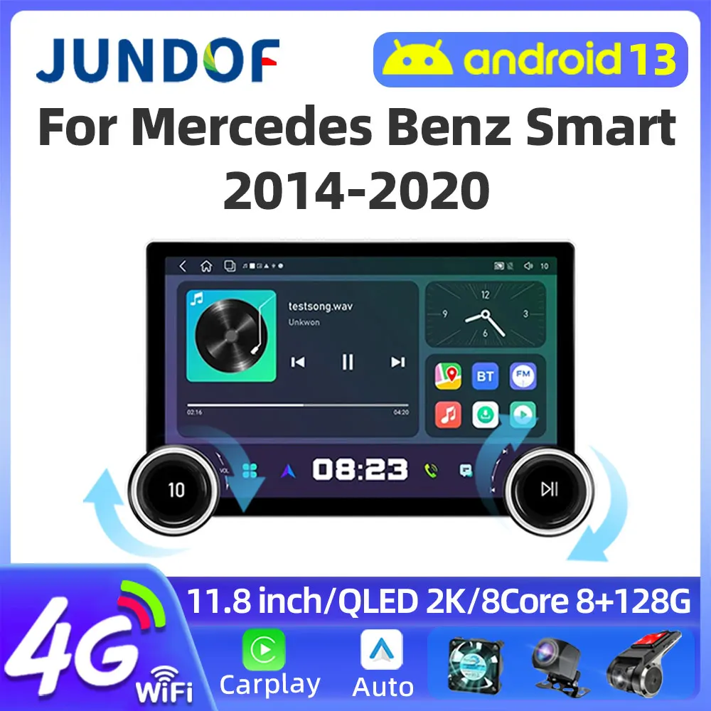 

11.8" 2K Car Raido Android 13 For Mercedes Smart 453 Fortwo 2014 - 2020 Video Multimedia Player Wireless CarPlay Auto Autoradio