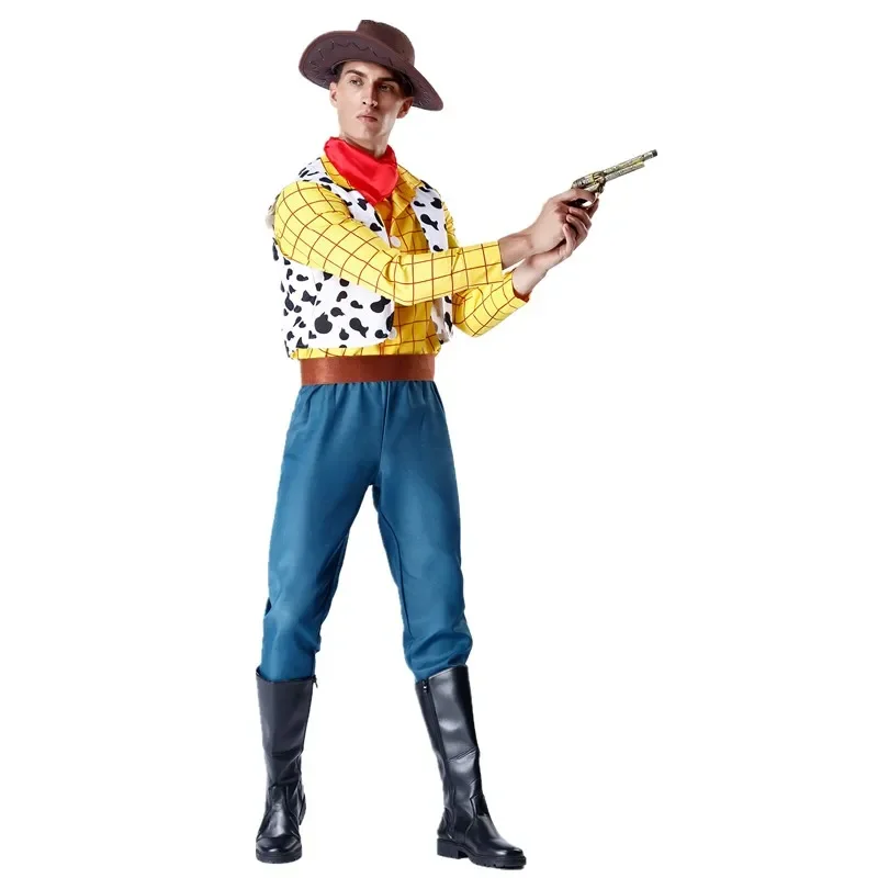 Cosplay Story Woody Costume Sets Cowboy Christmas Unisex Sheriff\'s Halloween Carnival Dress Up Party Toy Stage Performance