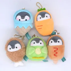 Cartoon Penguin Doll Keychain Cute Girls Backpack Keyring Kawaii Plush Doll Car Keychain For Kids Gift Women Keychain Wholesale