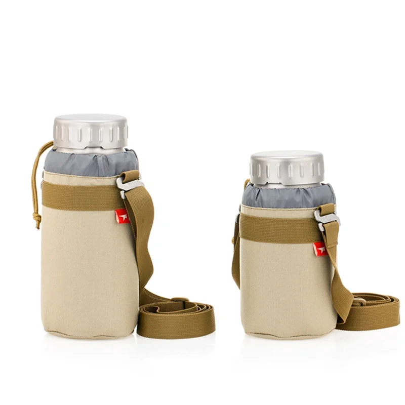 Keith Titanium Water Bottle Wide Mouth Non-threaded Kettle Outdoor Camping Tableware Sports Bottle With Carried Bag