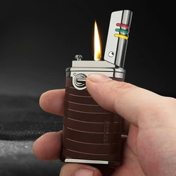HONEST retro rocker fuel grinding wheel lighter durable metal cigarette lighter creative fashionable men's smoking set