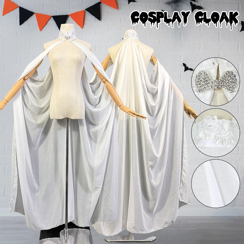 1pc unisexe manteau en mousseline de soie à capuche manteau Wicca Robe Cape châle Halloween fête sorcière magicien Cosplay Costumes femmes