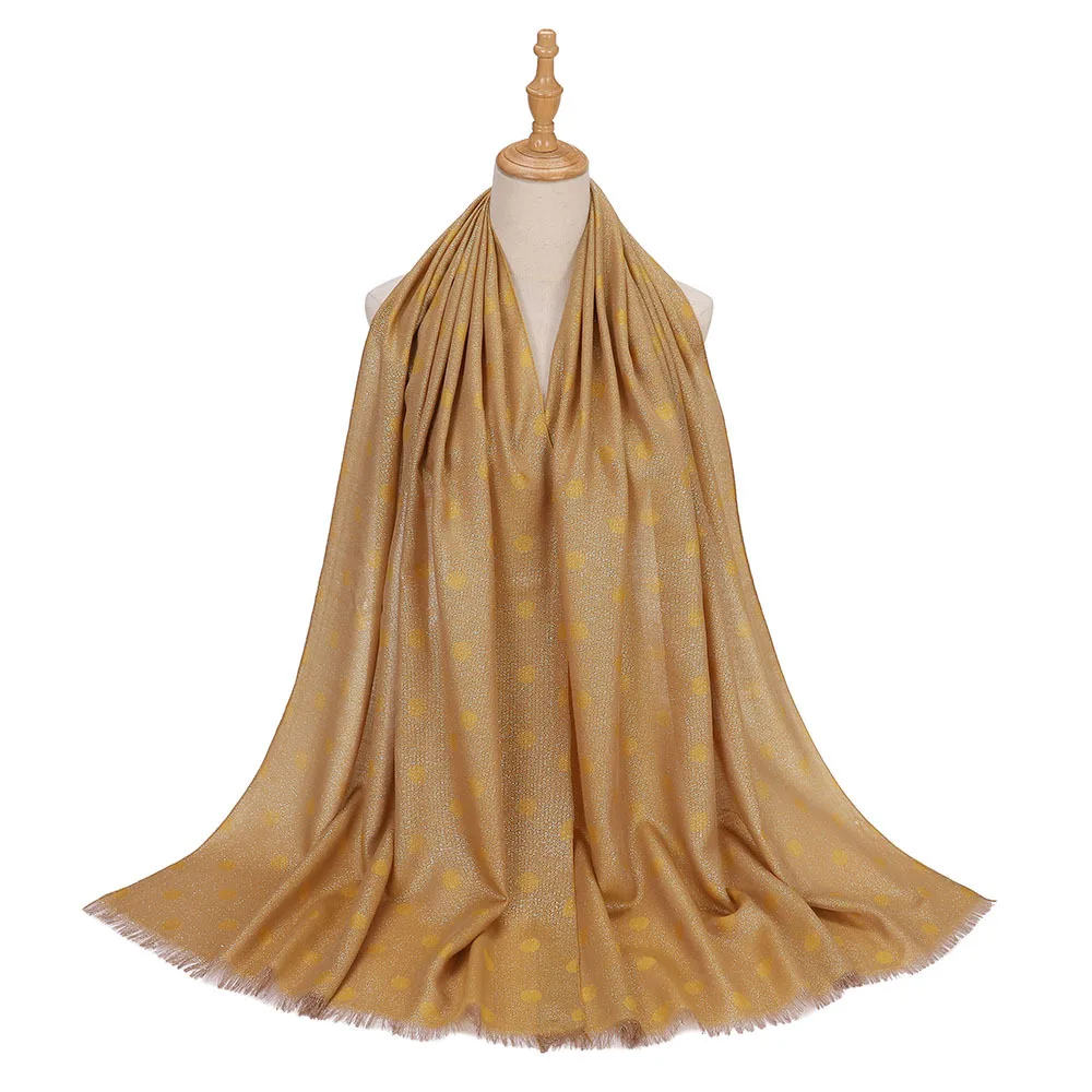 

Glitter Polka Dot Hijab Scarf Women Shimmer Shawls Muslim Femme Wrap Headband Scarves Soft Malaysia Headscarf Turbante Mujer New