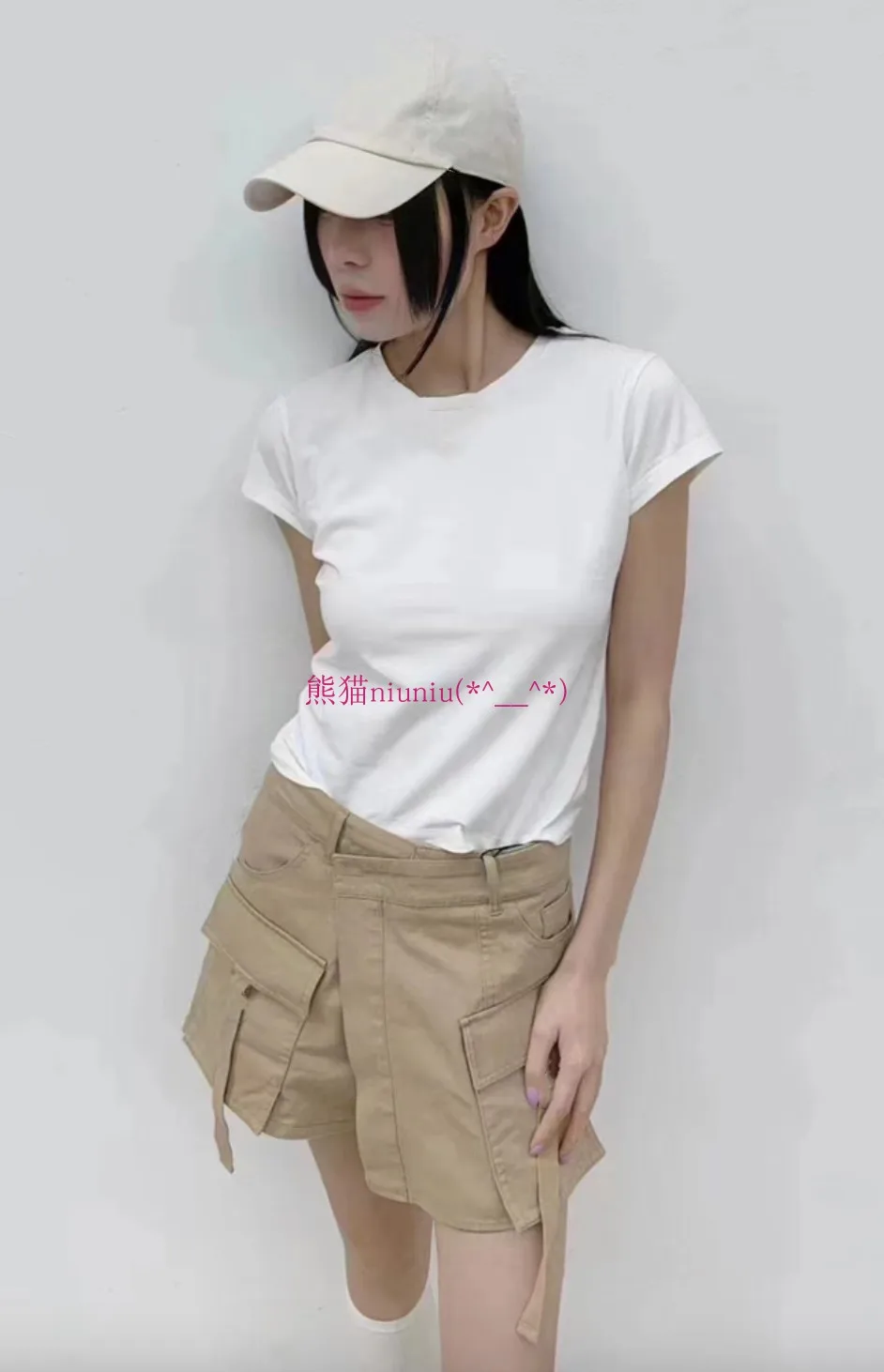 

Универсальные повседневные шорты в стиле ретро с карманами, высокая талия, 100% хлопок, городской стиль, простой дизайн, летняя коллекция