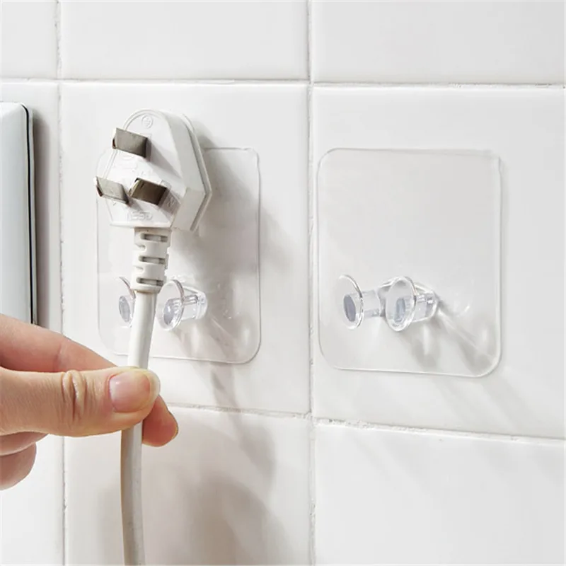 Xiaomi-gancho de almacenamiento de pared sin perforaciones, soporte de enchufe de alimentación, gancho oculto para cocina, colgador Adhesivo de pared para baño, venta al por mayor, 5/1 Uds.