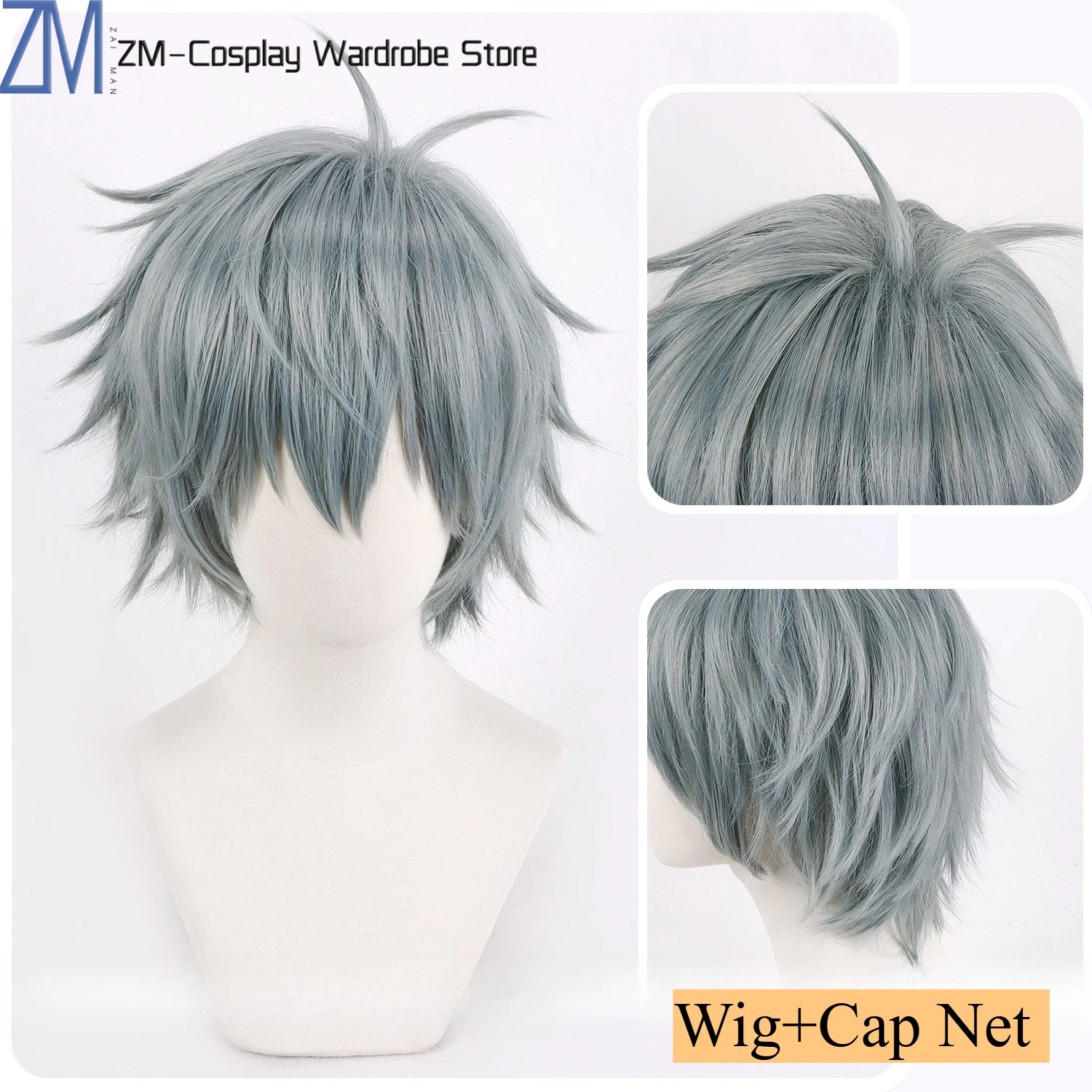 유니섹스 애니메이션 Alien Stage Till 코스프레 의상 세트 - 회색 후드티, 티셔츠, 바지 및 가발 - 할로윈 및 카니발 롤플레잉에 이상적