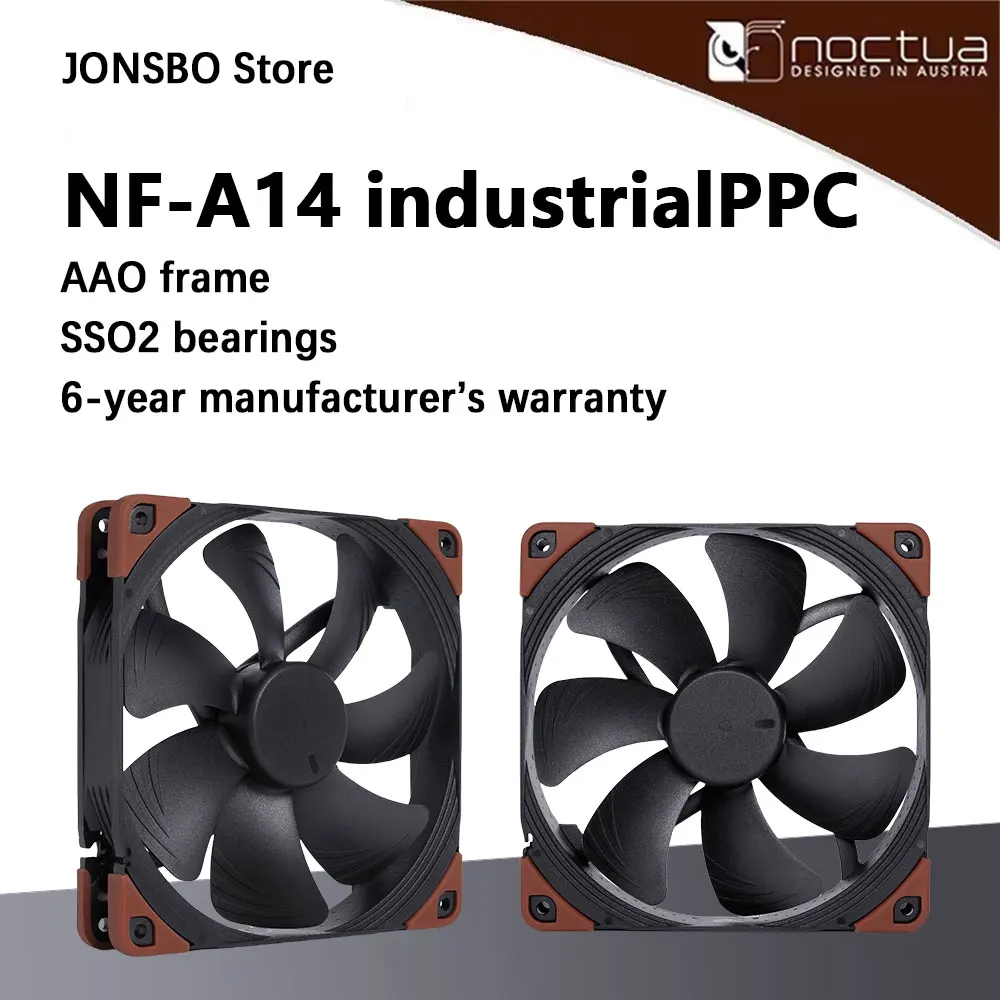 

Noctua NF-A14 IndustrialPPC Вентилятор охлаждения корпуса компьютера, 140 мм 12 В 4-контактный ШИМ-вентилятор для корпуса компьютера/промышленное оборудование