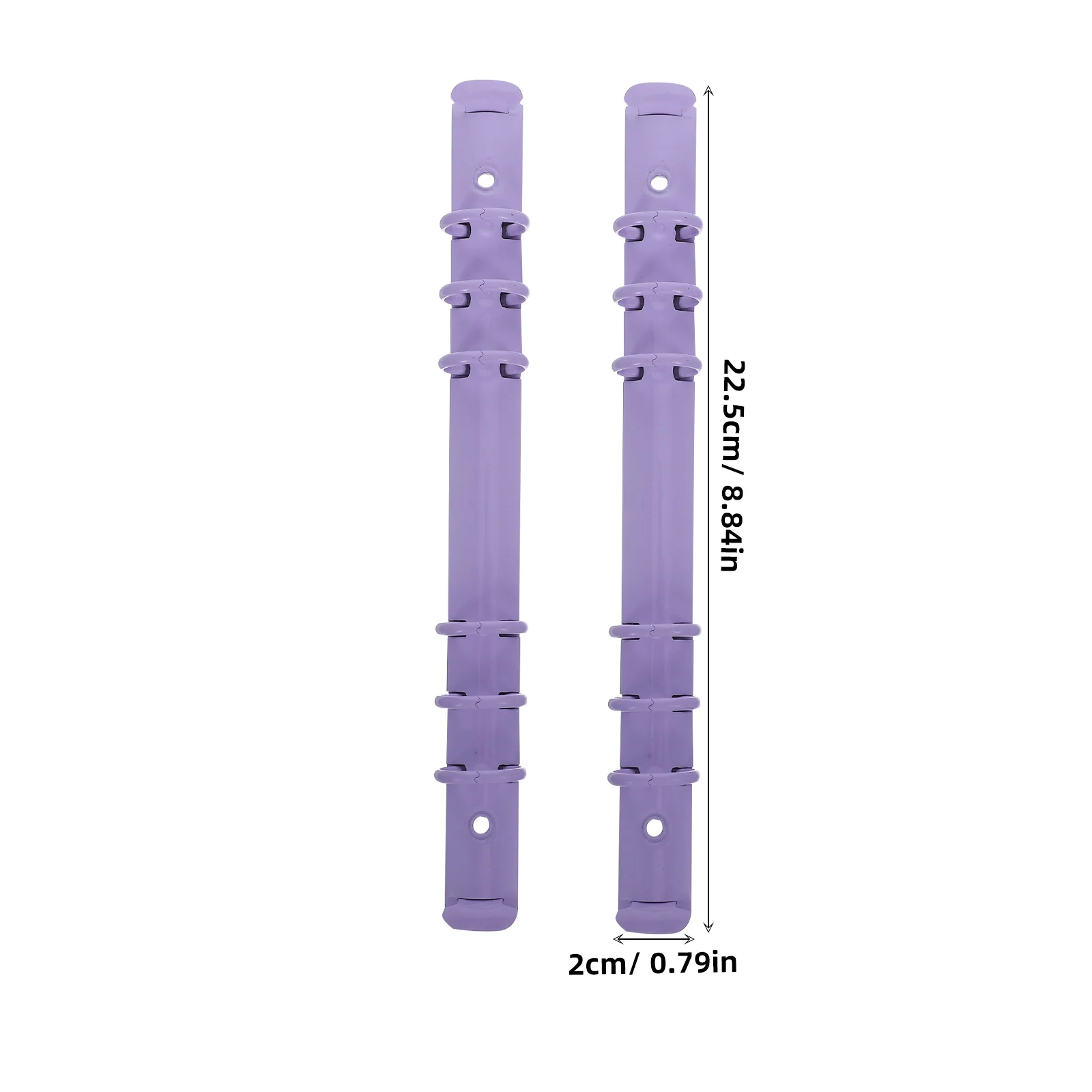 2 قطعة معدنية الأرجواني فضفاضة ورقة الموثق خواتم 6 حفرة انفصال لمكتب دفتر منظم وثائق مخطط ملزمة الأشواك أمشاط