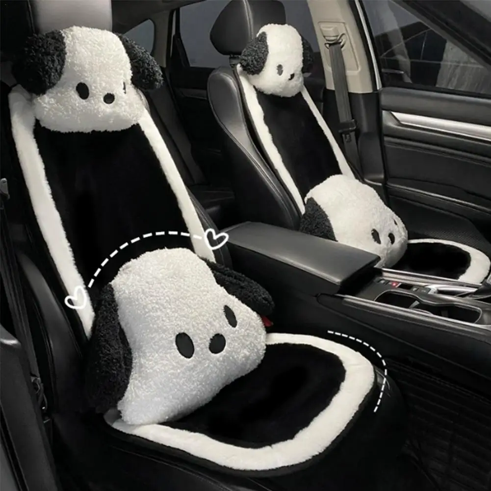 

Sanrio Four Seasons Universal Car Seat Cushion Cartoon Pochacco Seat Cover for Woman Cute Neck Pillow Lumbar Support Car Decor