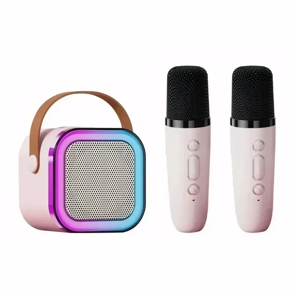 K12 Mini Microfone Bluetooth Sem Fio, KTV Karaoke, Luzes Coloridas, Microfone, Áudio, Estudantes, Cantar em Casa, Alto-falante para Telefone