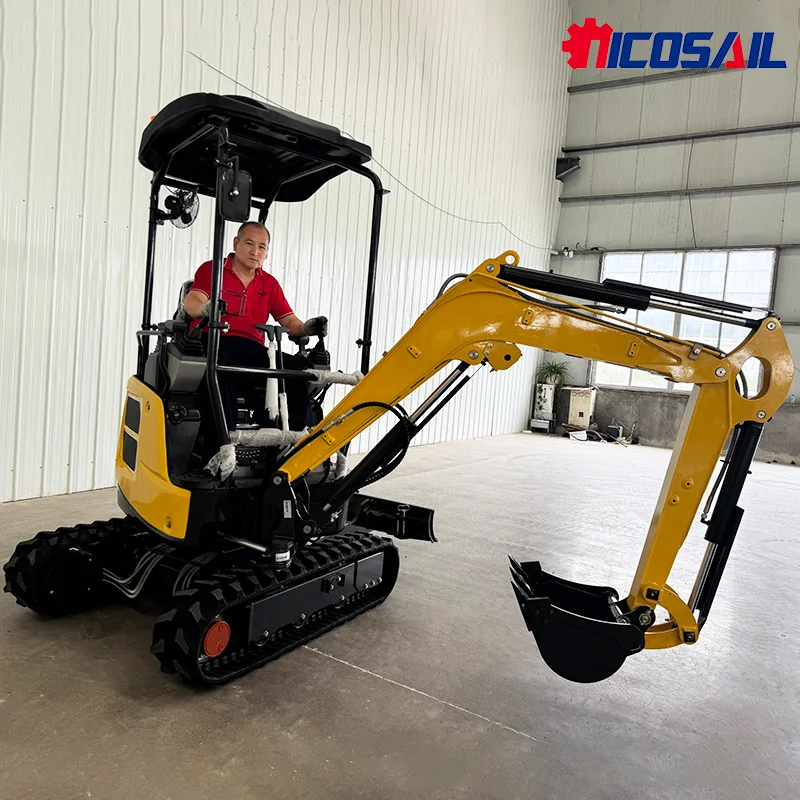 

Free Shipping Mini 1.8 Ton Excavator EPA Hydraulic Multifunction Crawler Digger 1 Ton Excavators 2 Ton Mini Digger for Farm