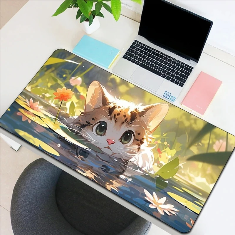 

Cartoon Cat Keyboard Mousepad Gamer Desk Mat Cute Computer Offices Pc Cabinet Kawaii Mice Anime Xxl Mouse Pad Gaming Accessories