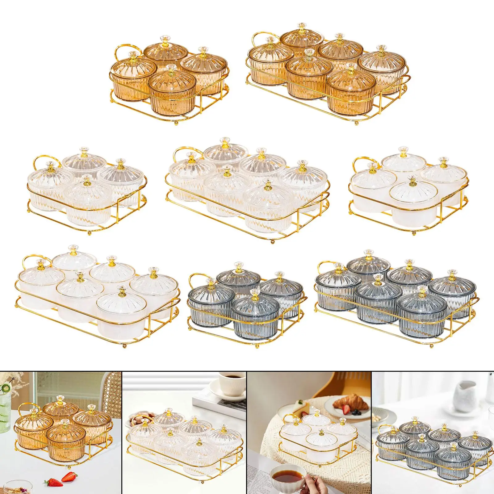 

Multifunction Snack Serving Tray with Stand Divided Dried Fruit Container Plastic Appetizer Platter for Entertaining
