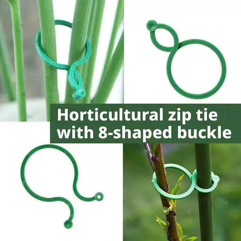 100/200/300/400/500PCS Garden Planting Clips for Climbing Plants,Tomato Trellis Garden Vine Strapping Bundled Buckle Clips