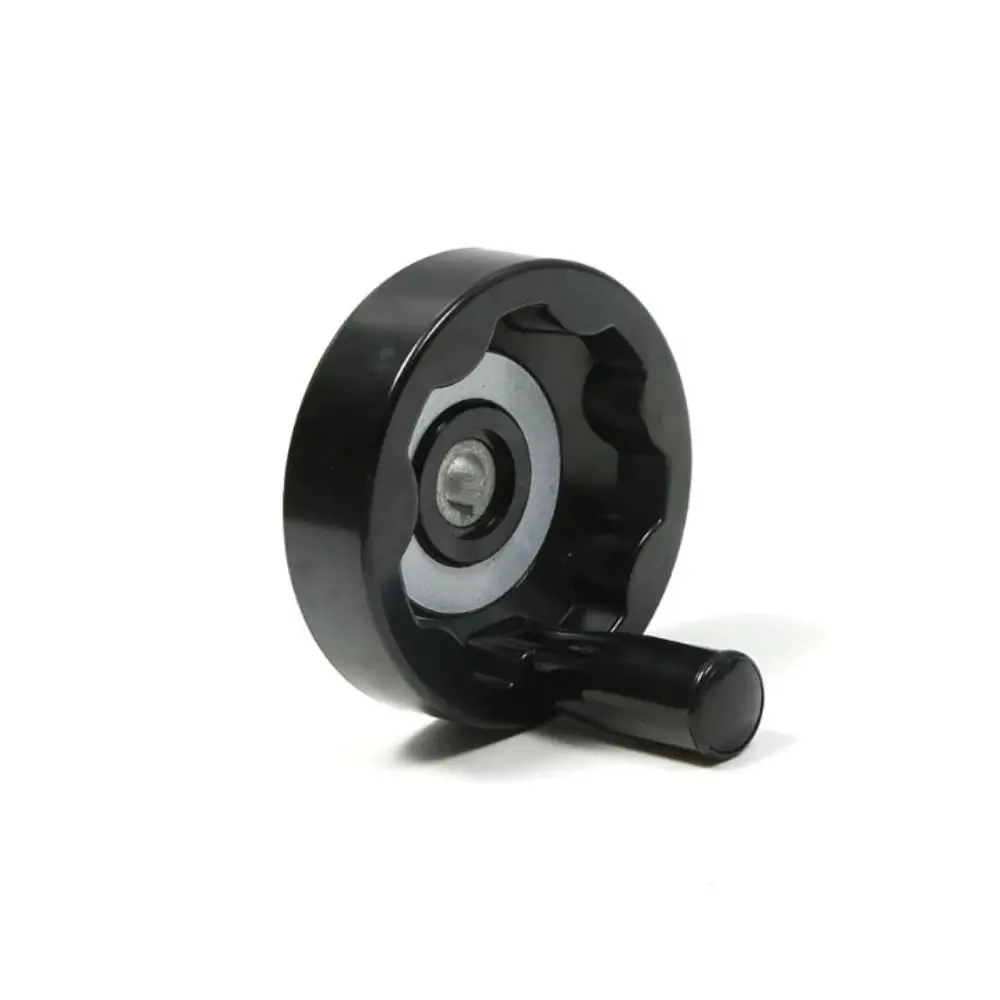 مقبض هزاز أسود قابل للطي عجلة يدوية قبضة موجة داخلية الباكليت مقبض دوار عجلة يد مستديرة آلة طحن عمودية