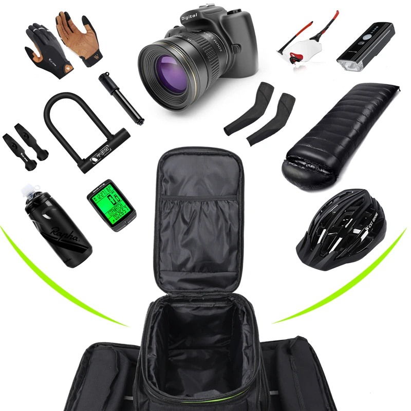 WEST BIKING 3 in 1 Waterproof Bike Trunk Bag MTB Road Bicycle Bag Large Capacity Travel Luggage Carrier Saddle Seat Panniers