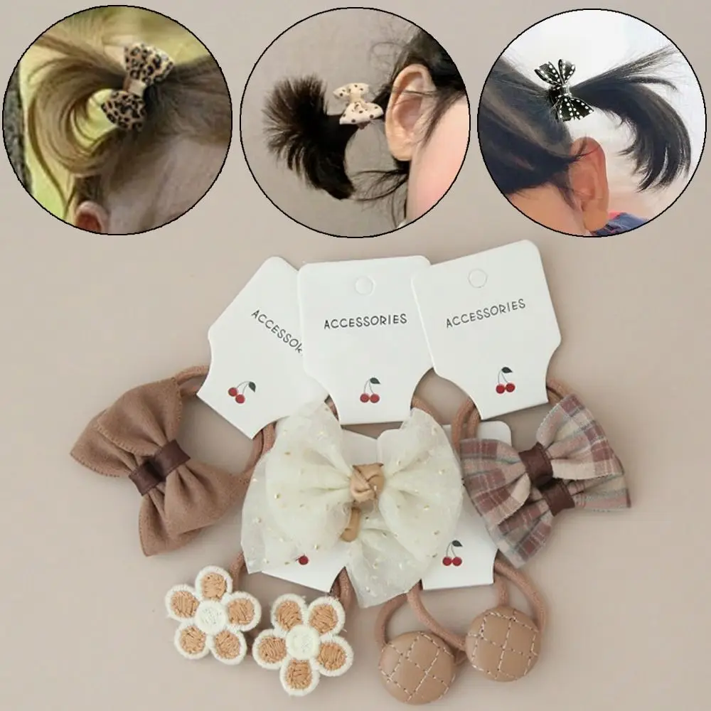 رباط مطاطي مرن للفتيات ، إكسسوارات شعر ، ربطات شعر لطيفة للأطفال ، حبل بعقدة فراشية حلوة ، 10 *